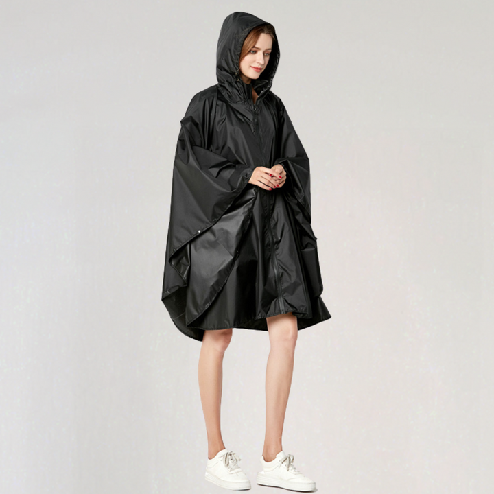Drune | Damen Faltbare Regenjacke mit Kapuze und Wasserdichtem Stoff