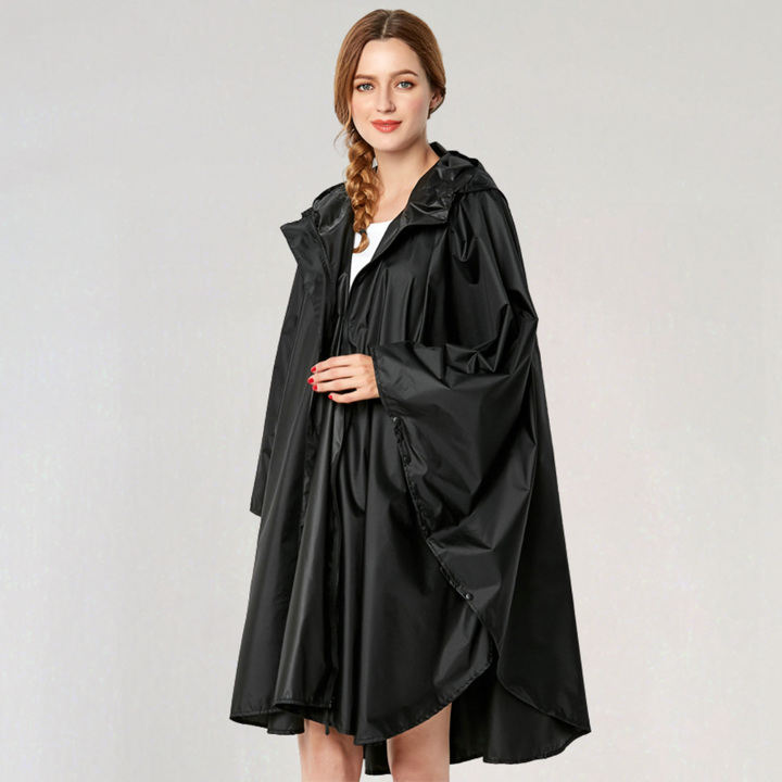 Drune | Damen Faltbare Regenjacke mit Kapuze und Wasserdichtem Stoff