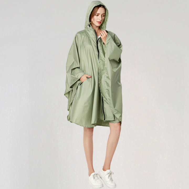 Drune | Damen Faltbare Regenjacke mit Kapuze und Wasserdichtem Stoff