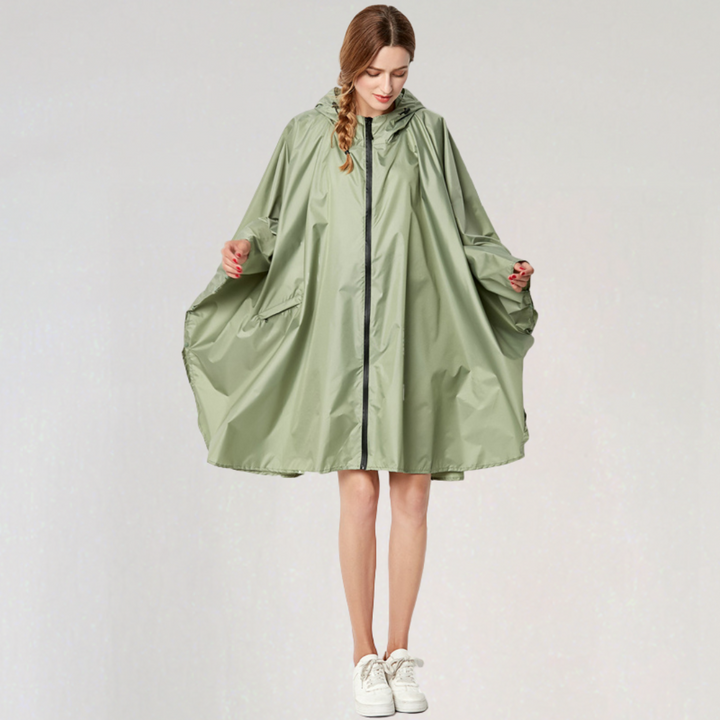 Drune | Damen Faltbare Regenjacke mit Kapuze und Wasserdichtem Stoff