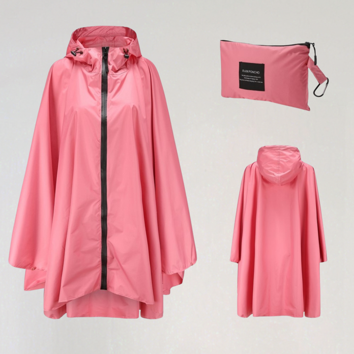 Drune | Damen Faltbare Regenjacke mit Kapuze und Wasserdichtem Stoff