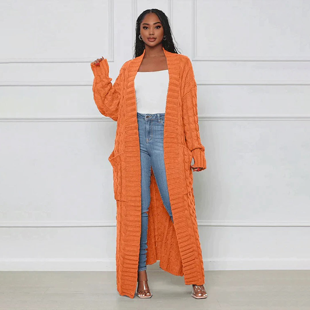 Drune | Langer Cardigan Klassischer zeitloser Stil Ideal für den Winter