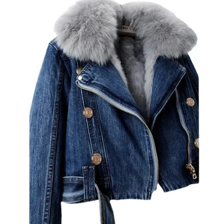 Drune | Bio Jeansjacke mit Ultrafeinem Fellfutter