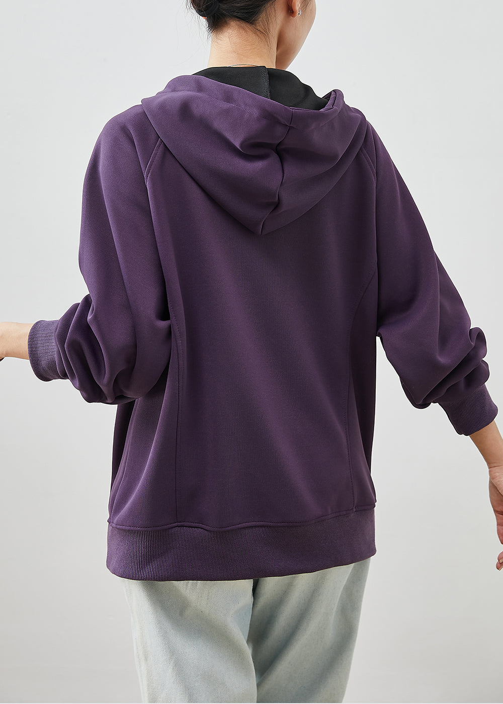 Drune | Lila Kapuzen Baumwoll Sweatshirts Mäntel