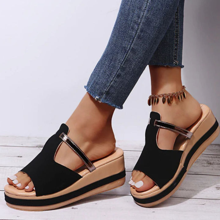 Drune | formbewusste, orthopädische Sandalen mit hohem Absatz