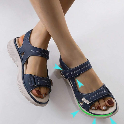 Orthopädische Sandalen - Leichte Klettsport-Sandalen für Frauen Drune