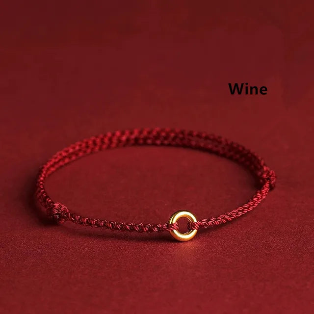 Drune | Handgewebtes Goldenes Kreisarmband