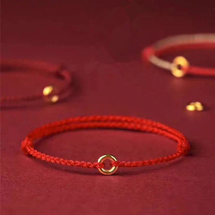 Drune | Handgewebtes Goldenes Kreisarmband