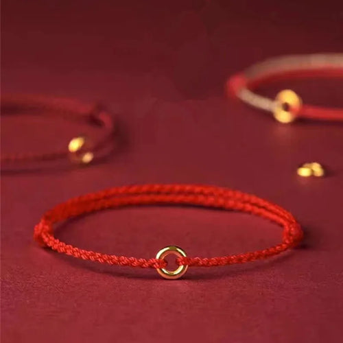 Drune | Handgewebtes Goldenes Kreisarmband