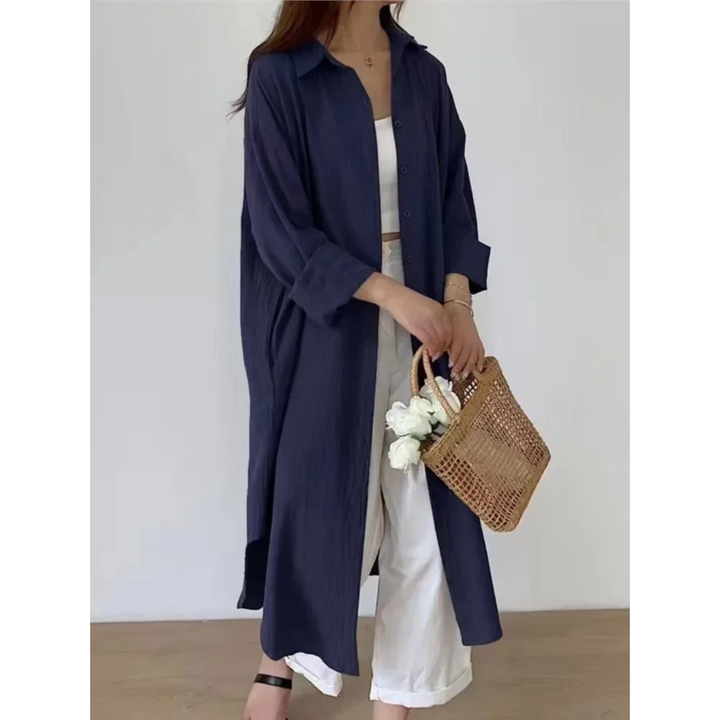 Drune | Langärmliges Leinenkleid Damenbekleidung
