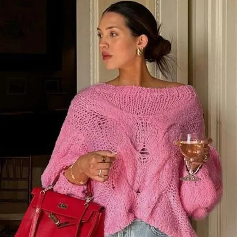 Drune | Pullover Lockere Passform Grob gestrickt Strickpullover Damenbekleidung