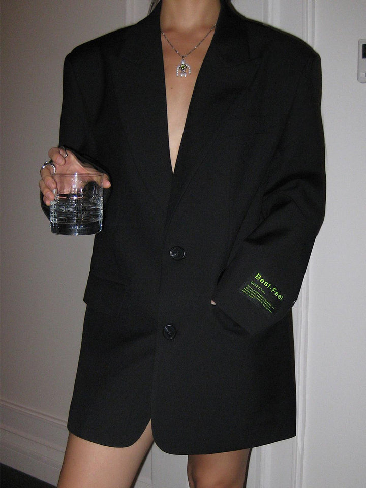 Drune | Blazer Klassisch Einreiher Blazerjacke Damenblazer