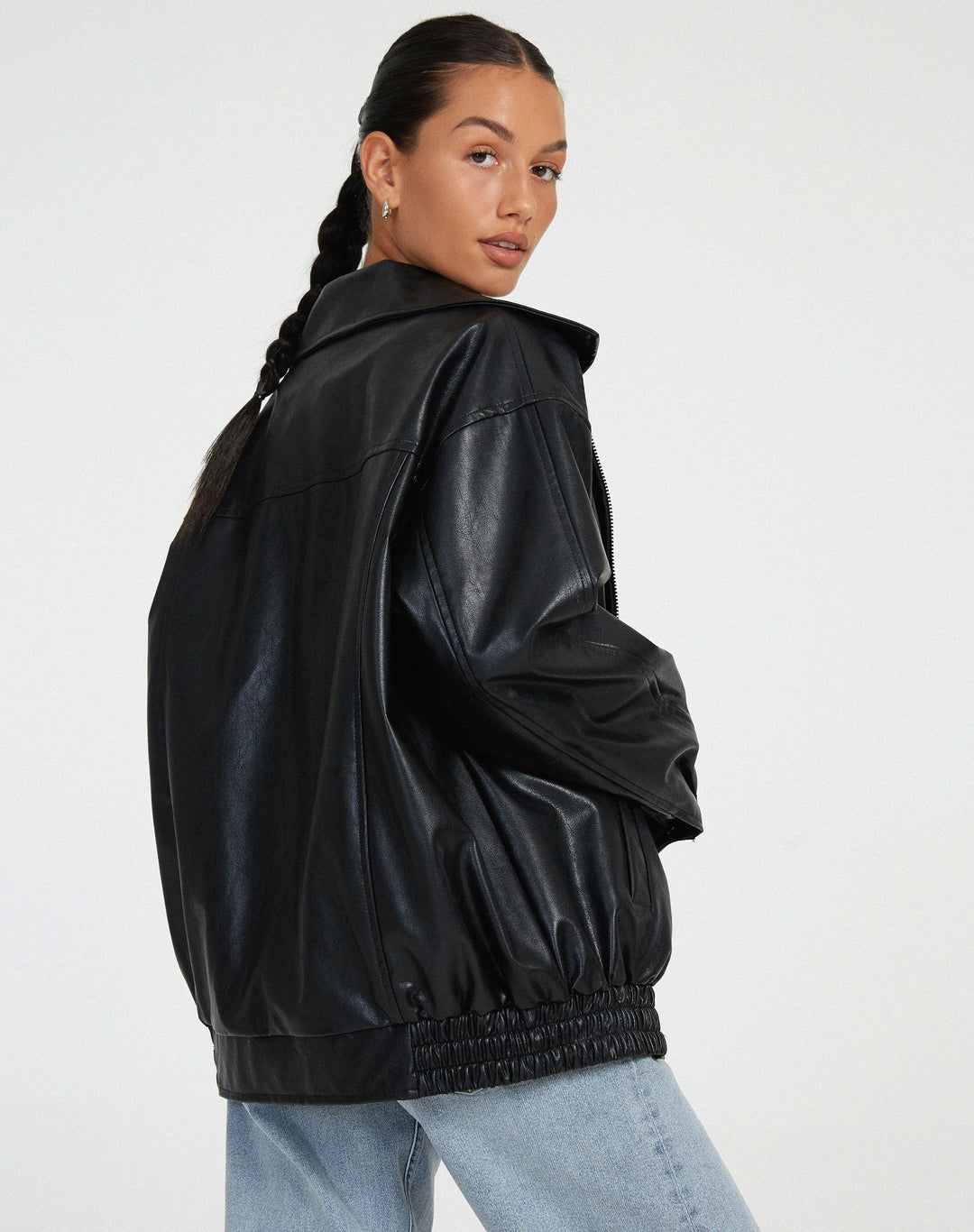 Drune | Jacke Kunstleder Zip up Kunstlederjacke Damenjacken