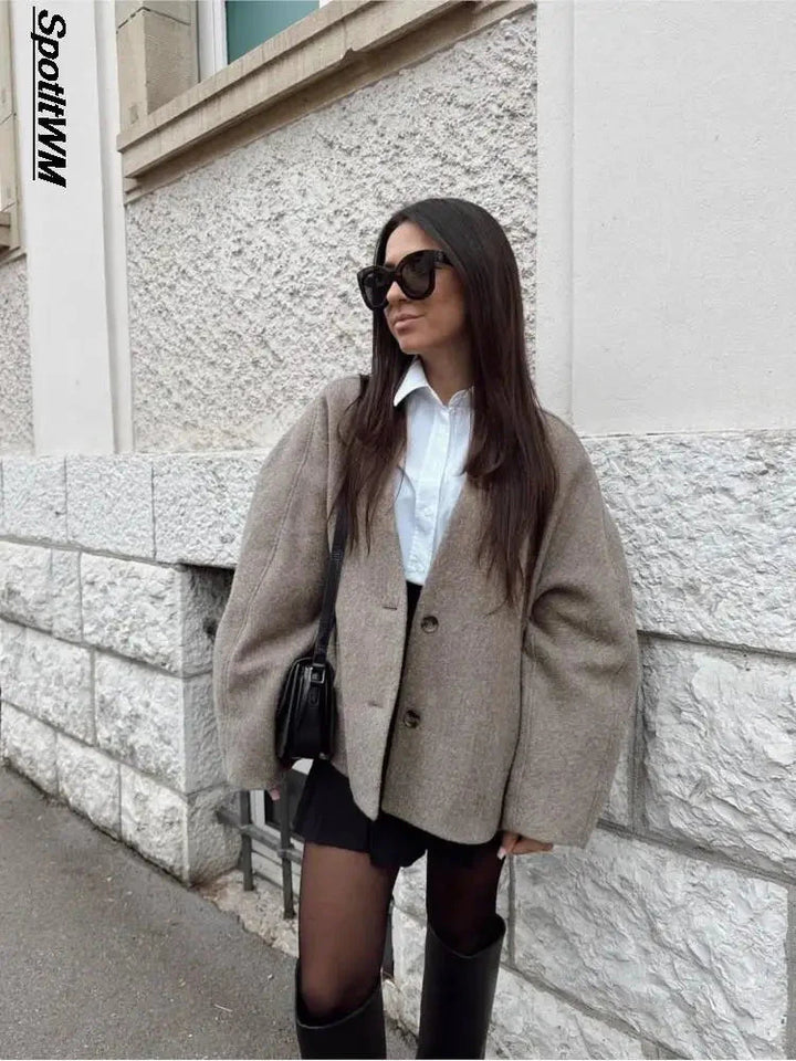 Drune | Jacke Weinlese Lockere Jacke Herbstjacke Damenjacke