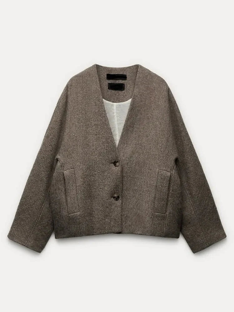 Drune | Jacke Weinlese Lockere Jacke Herbstjacke Damenjacke