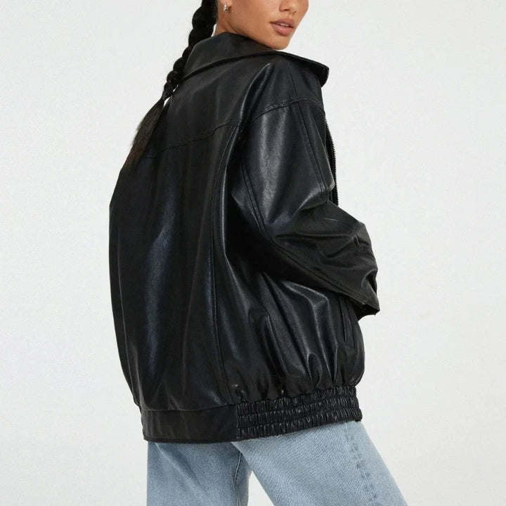 Drune | Lederjacke Schwarz Braun Lederjacke Damen Lederjacke