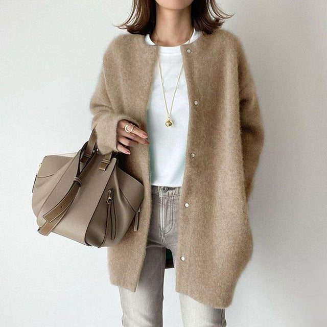 Drune | Weste Lang mit Knöpfen Weste Damen Strickjacke
