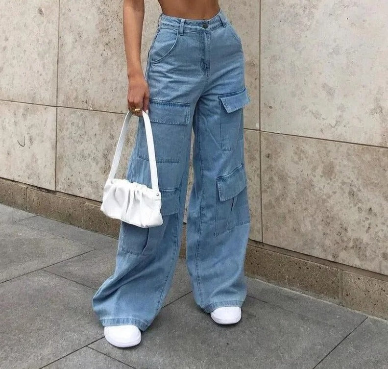 Drune | Denim Cargo Hose für Damen