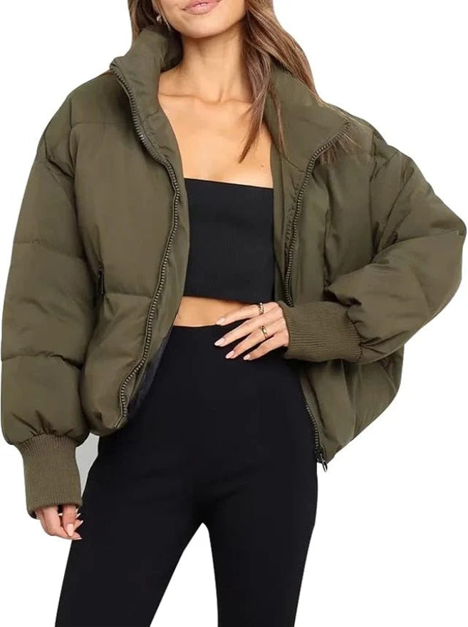 Drune | Übergrößen Daunenjacke für Frauen, Hoher Kragen - Winter