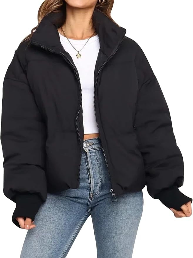 Drune | Übergrößen Daunenjacke für Frauen, Hoher Kragen - Winter