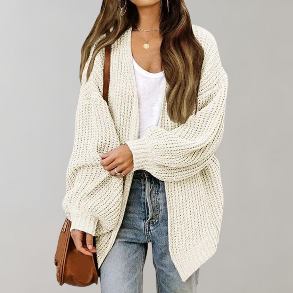 Drune | Damen Übergroßer Strickcardigan mit Langen Ärmeln
