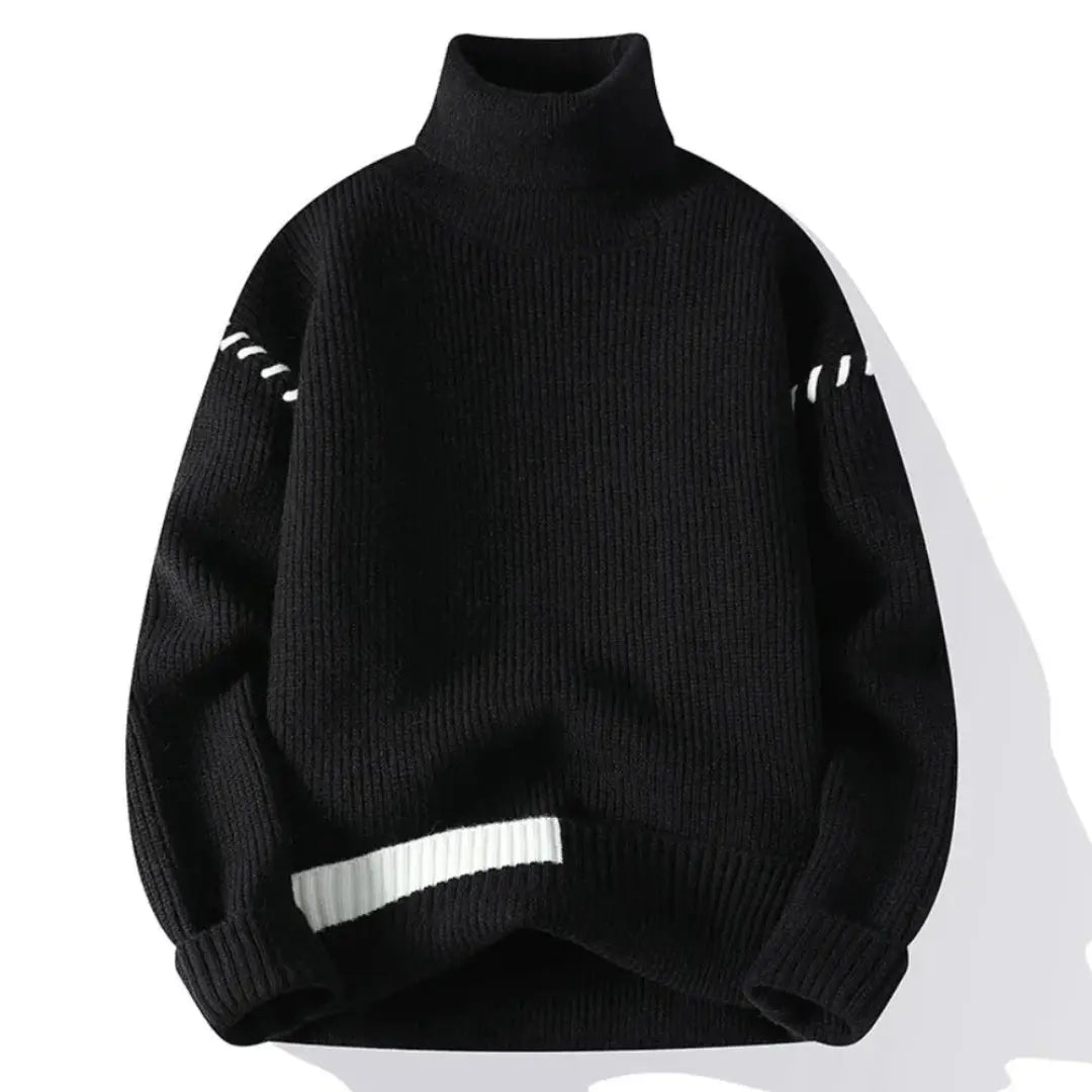Drune | Oversized Strickpullover für Männer und Frauen mit Patchwork-Design - Winter