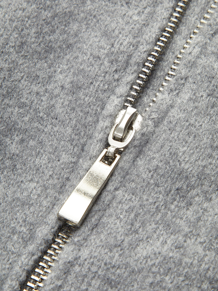 Drune | Damen Übergröße Strickjacke mit offenem Kragen und langen Ärmeln