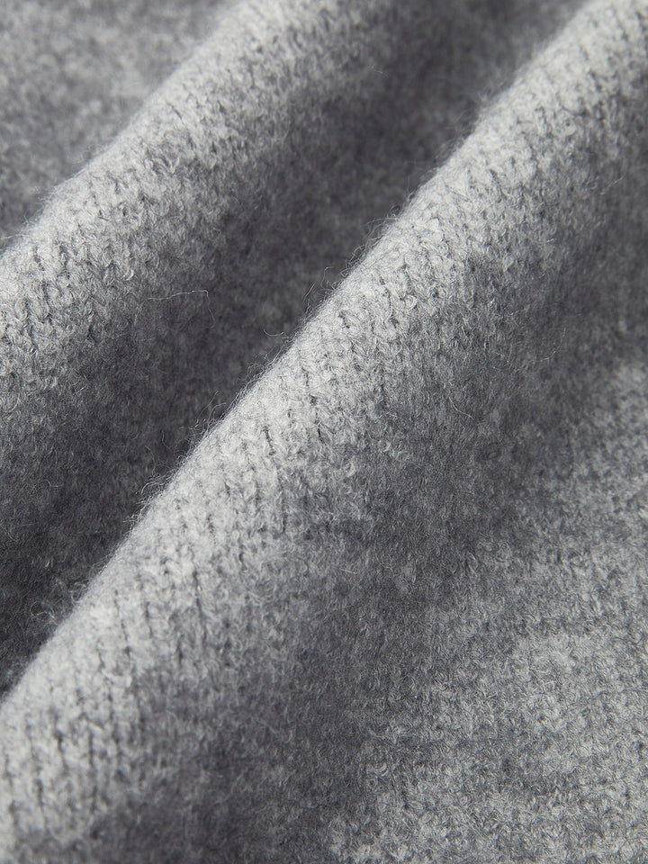 Drune | Damen Übergröße Strickjacke mit offenem Kragen und langen Ärmeln
