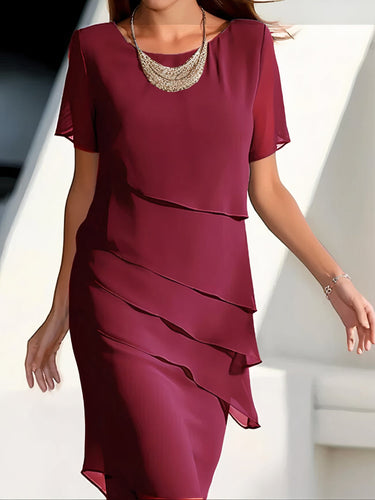 Drune | Plissee Chiffonkleid - Elegantes plissiertes Chiffonkleid für besondere Anlässe