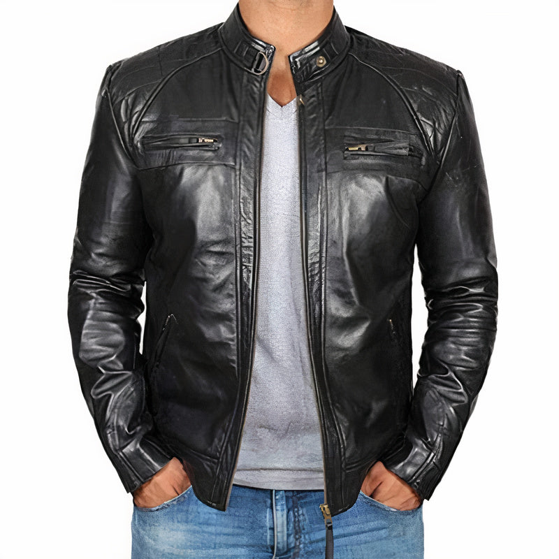 Drune | Leder Motorradjacke Für Herren