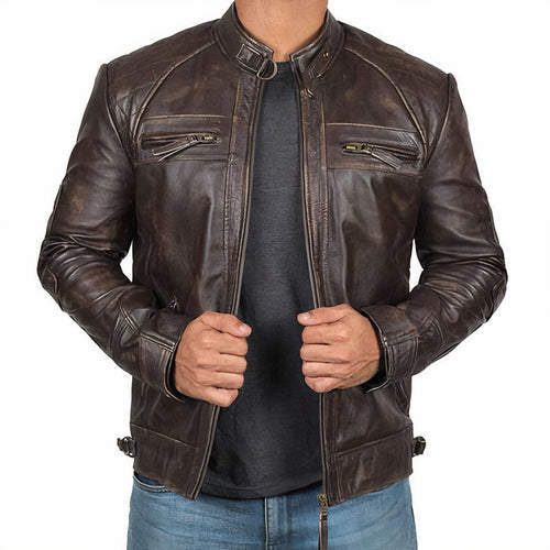 Drune | Leder Motorradjacke Für Herren
