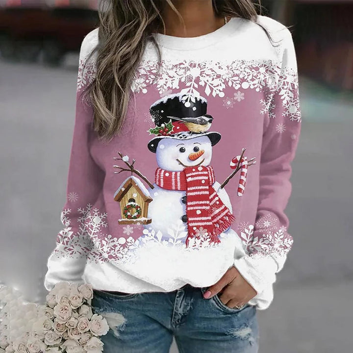 Drune | Frauen Schneemann Weihnachtspullover