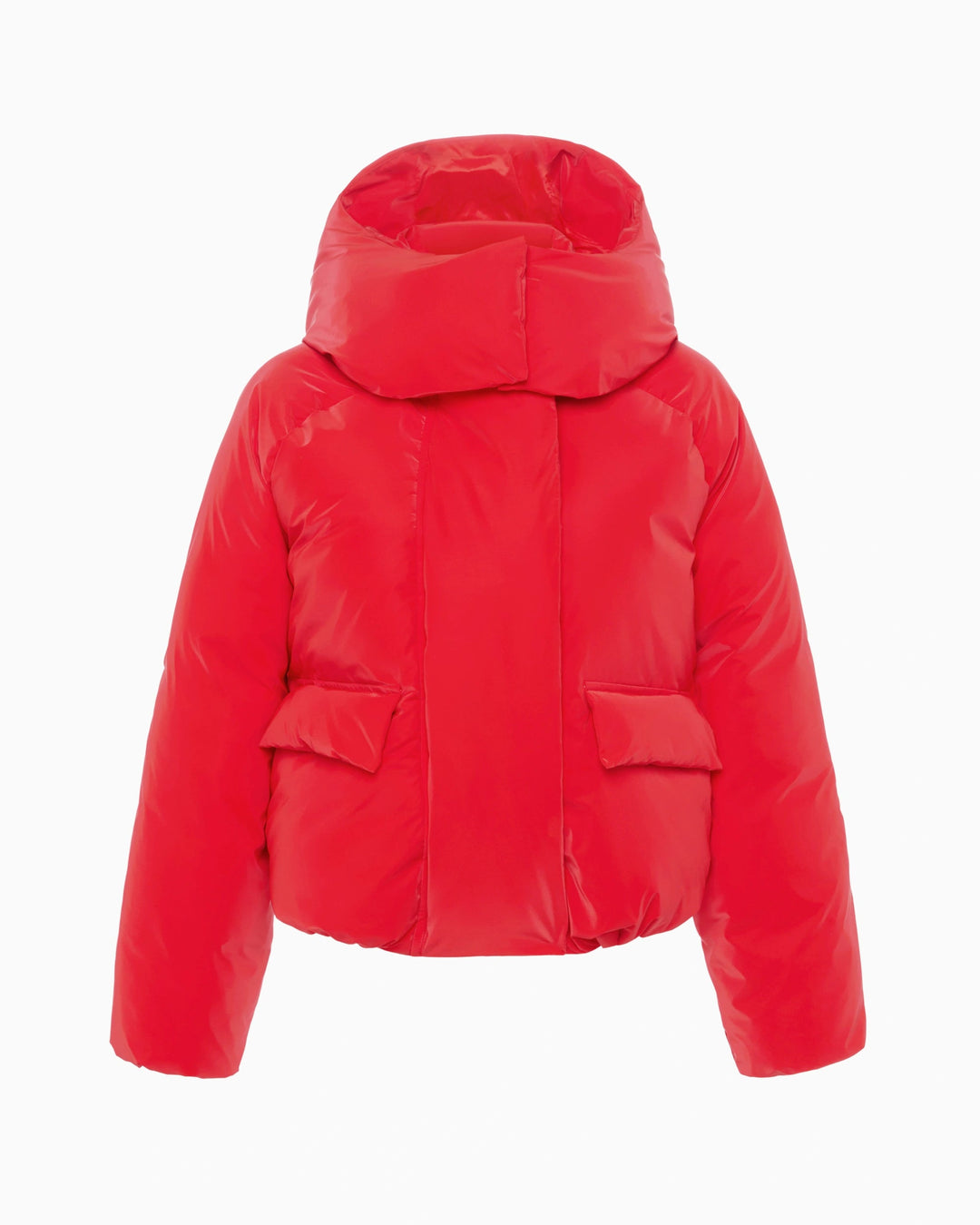 Drune | Jacke Damen Hoher Kragen Kapuzen Reißverschluss Design Baumwollgefütterte Jacke