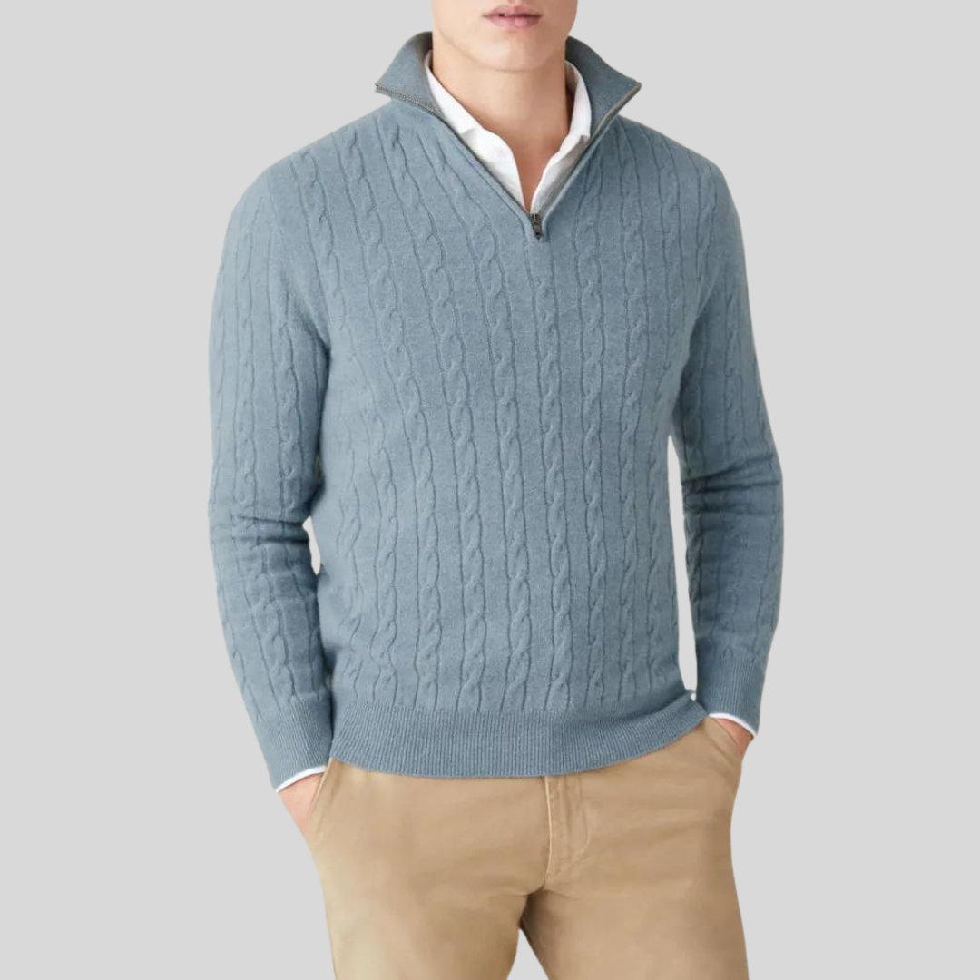 Drune | Hochwertiger Herren-pullover mit Reißverschluss