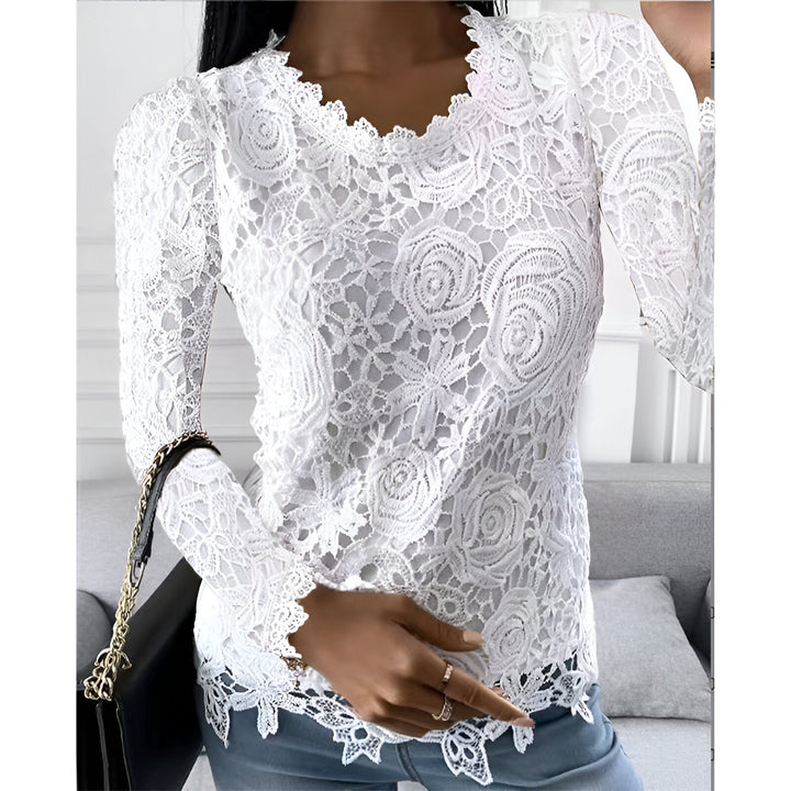 Drune | Elegante Spitzenbluse mit Langen Ärmeln
