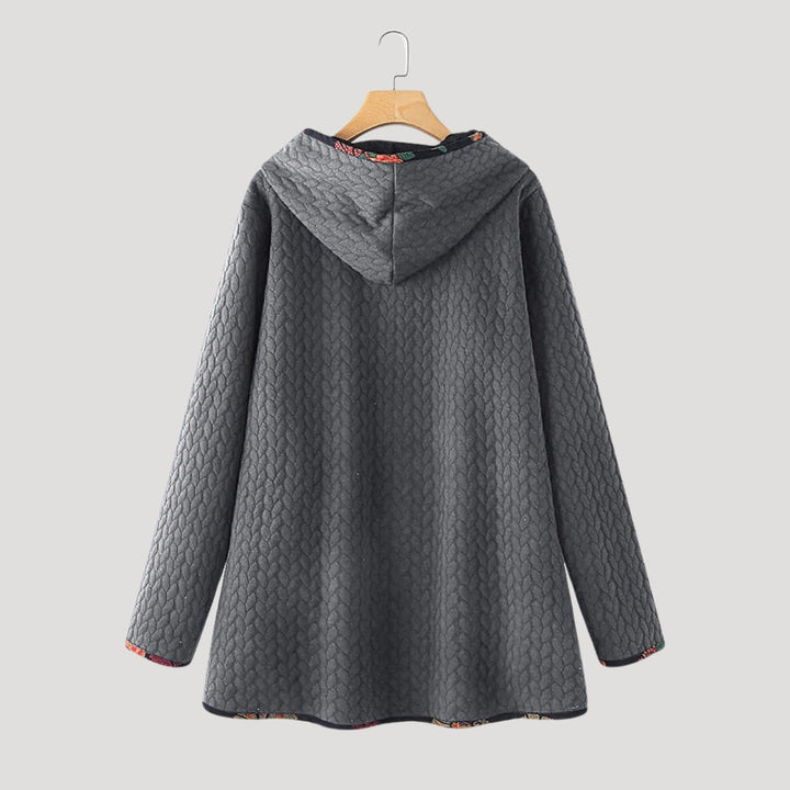 Drune | Damen Wintermantel Fleece Kapuzen langes Jacket