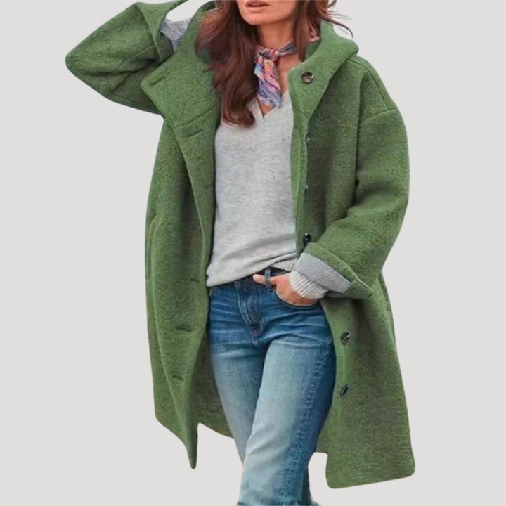 Drune | Damen Wintermantel langer Wollmischung Oversized Jacke