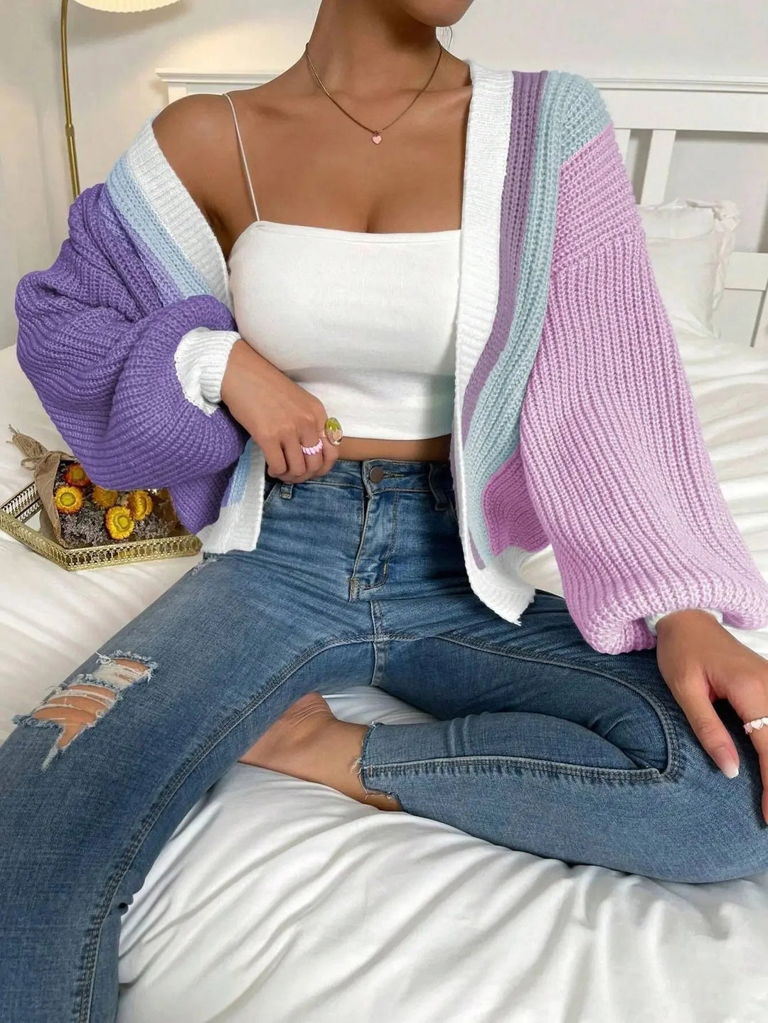 Drune | Block Strickjacke