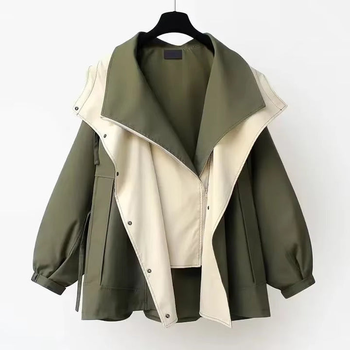 Drune | Jacke mit Kapuze Übergröße Herbstjacke Damenjacke