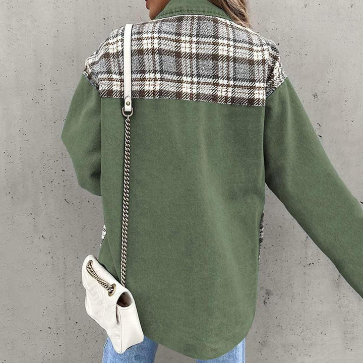 Drune | Patchwork Plaid Freizeitjacke Für Frauen