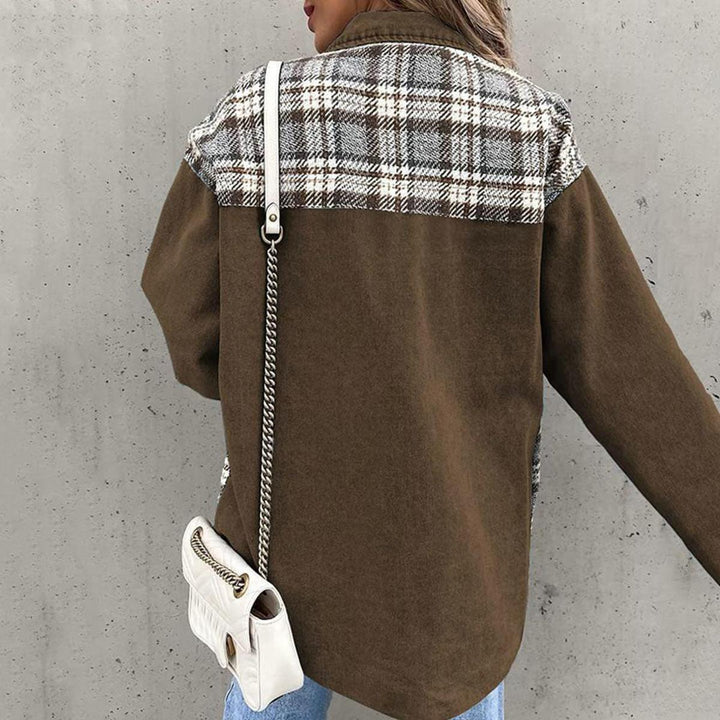 Drune | Patchwork Plaid Freizeitjacke Für Frauen
