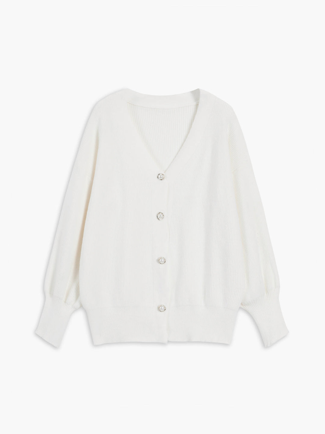Drune | Damen Übergroßer Strickcardigan mit V-Ausschnitt und Knopfverschluss