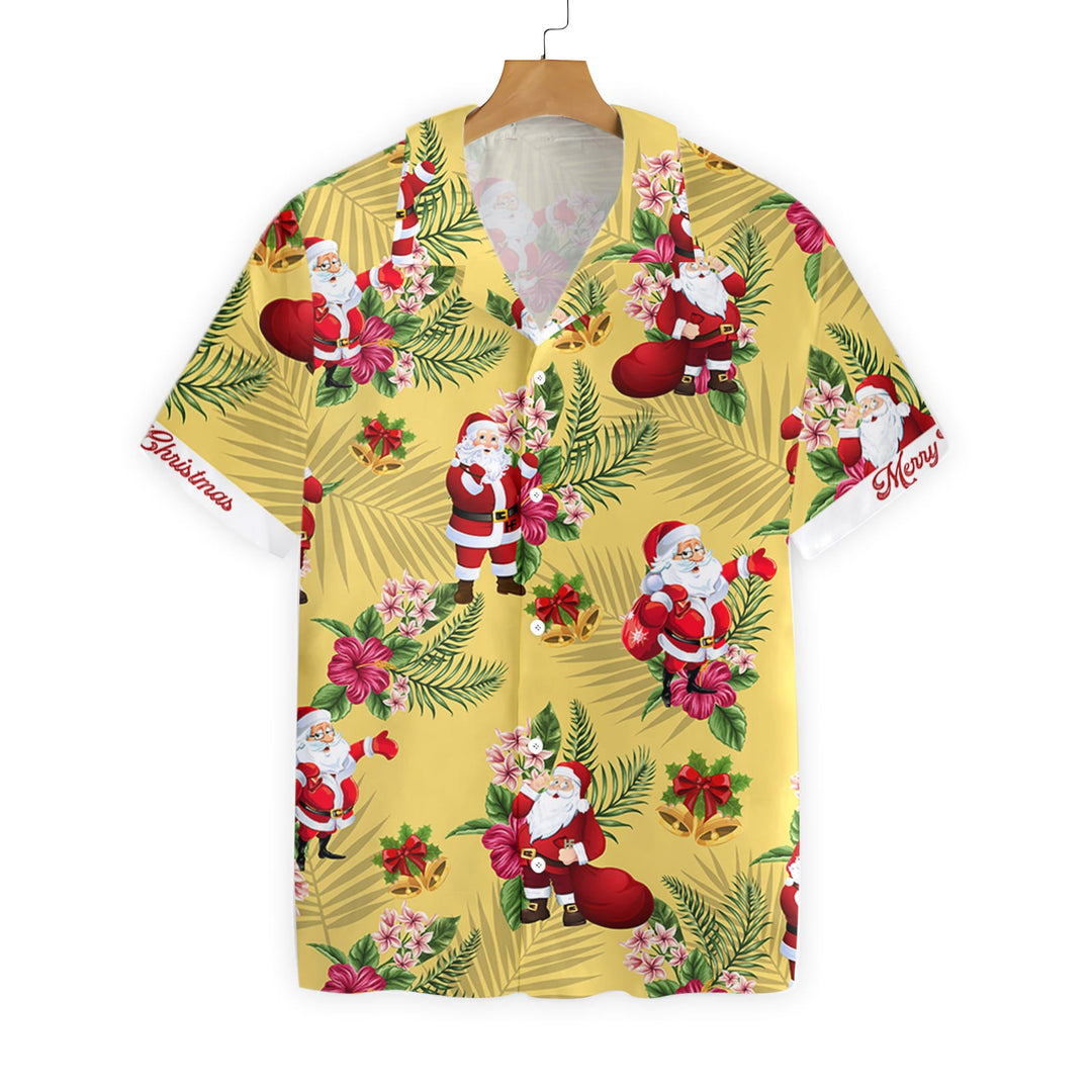Drune | Personalisierte Name Fröhliche Weihnachten Santa Claus Benutzerdefiniertes Hawaiian Shirt