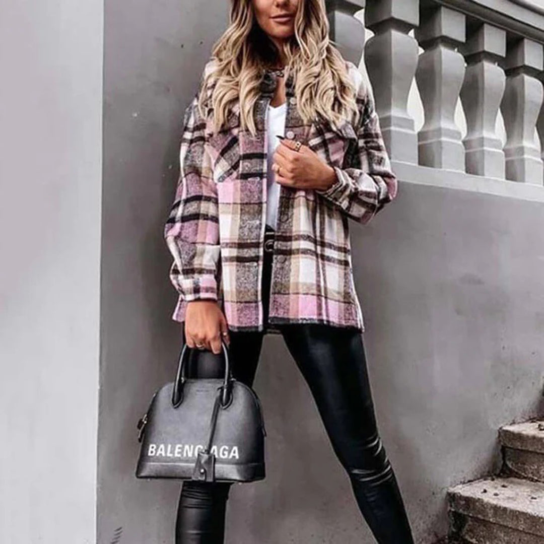 Drune | Warme karierte Herbstjacke