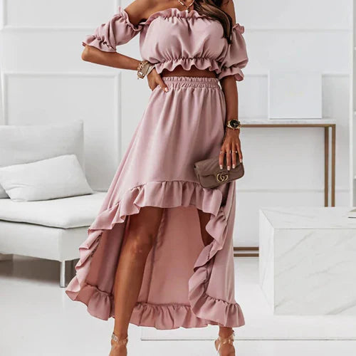 Drune | Elegantes Rüschenset Kleid
