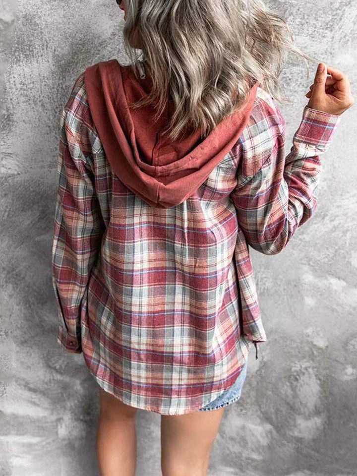 Drune Hoodie - Loose Fit - Kordelzug - Button Up Shirt - Damenbekleidung