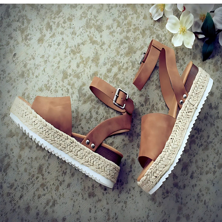 Drune | Sandalen Damen Knöchelriemen Espadrille Schuhe für den Sommer