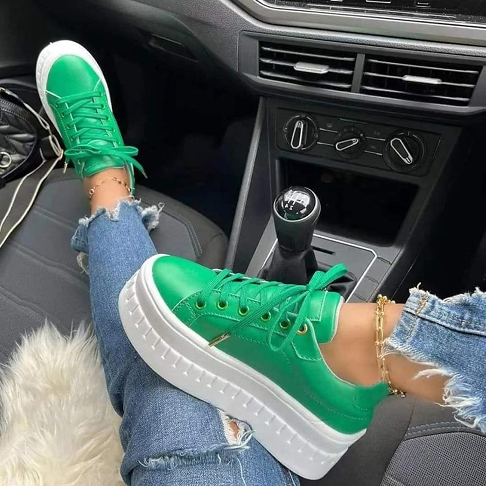 Drune | bequeme Schnürschuhe mit dicker Sohle für Damen