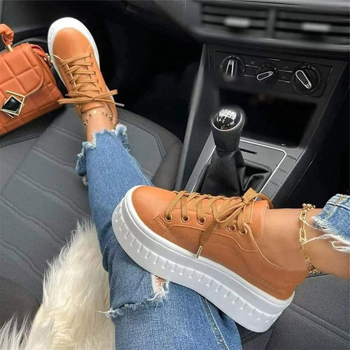 Drune | bequeme Schnürschuhe mit dicker Sohle für Damen