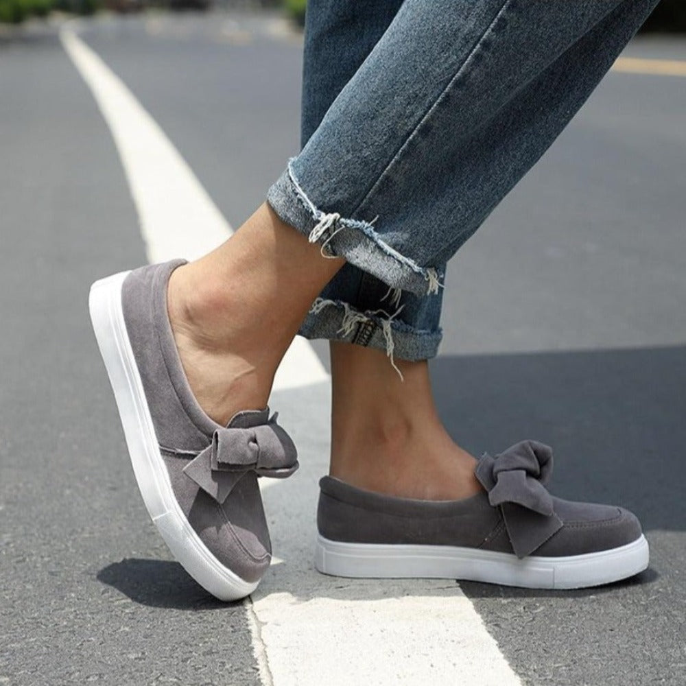 Drune | Plattform Slip on Schleife Nähen Loafers